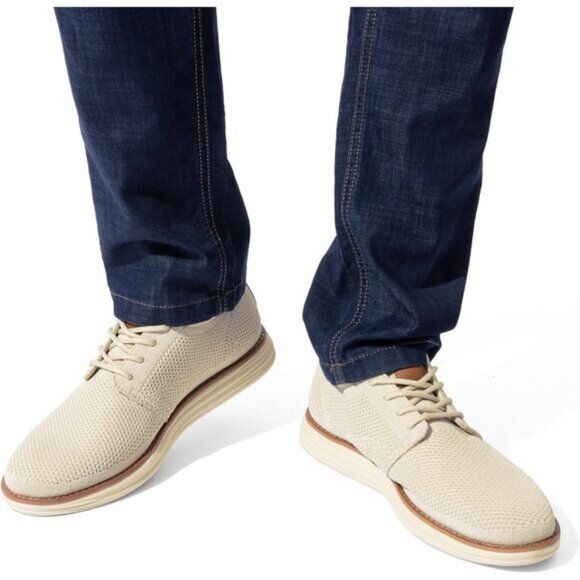 ⚡Bruno Marc Men Apricot Knit Flex Mesh Oxford Lace-Up Lightweight Casual Sneaker - Picture 7 of 7